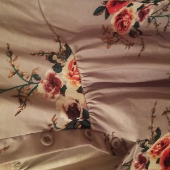 Mauve Floral Blouse 4XL - Picture 5 of 7